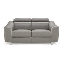 Natuzzi Editions Contemporary Leather Loveseat B816 - Loveseats