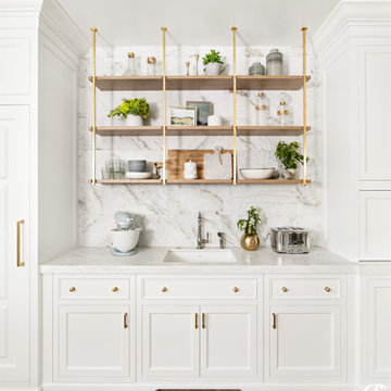 Pantry With Custom Open Shelving