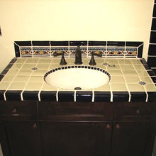 guest bathroom counter tile