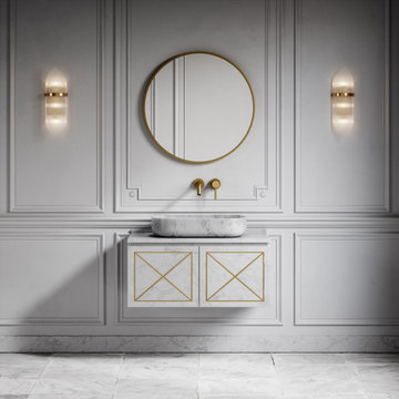 PIETRA DESIGNO CARRARA MARBLE COUNTER TOP BASIN 550