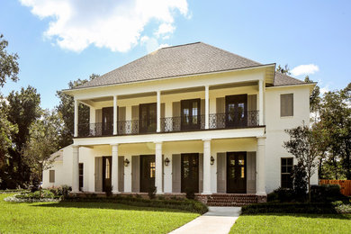 Home design - large traditional home design idea in New Orleans