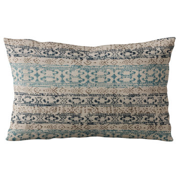 Plutus Blue Mayan Stripe Luxury Throw Pillow, 20"x26"
