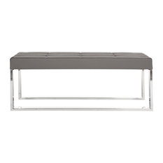 Safavieh Collin Bench, Anthracite Grey and Silver