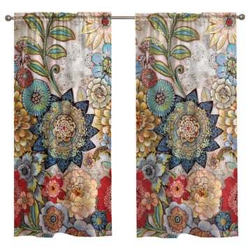 Boho Bouquet 84" Blackout Window Panel