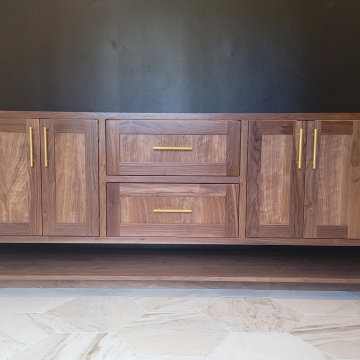 Walnut vanity