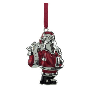 3 75 Regal Shiny Silver Plated Blue Nutcracker Ornament With European Crystals Contemporary Christmas Ornaments By Northlight Seasonal