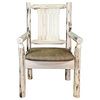Montana Woodworks Handcrafted Wood Captain's Chair in Natural Lacquered