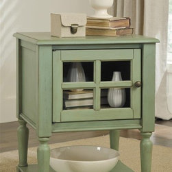Ashley Furniture Signature Design Cottage Accents Chair Side End Table, Green - Side Tables And End Tables
