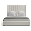 Nativa Interiors Moyra Vertical Channel Tufted Bed, Off White, King, Headboard: Medium
