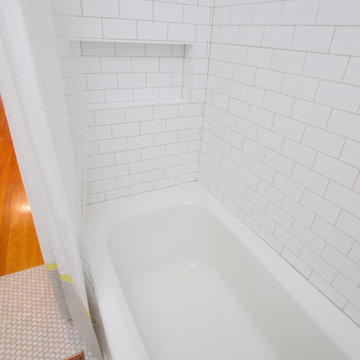 Bathroom Remodel- Maxed Out Storage and Metallic Wall Stencil