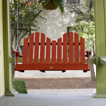 Classic Westport Porch Swing, 4', Rustic Red