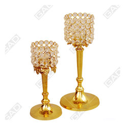 ROUND CRYSTAL CANDLE HOLDERS - Candles & Candle Holders