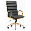LUXMOD® Gold Office Chair, Ergonomic Desk Chair,Modern Executive Chair, Gold Black