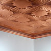 24"x48" Fasade Art Deco Glue-up Ceiling Tile, Polished Copper