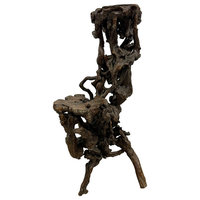 Consigned Mid-Century Chinese Natural Organic Tree Roots Plant Stand ...