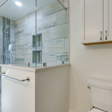 Transitional White Master Bathroom Dumfries, VA