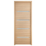 Legnori - Pre-hung Interior Door Urban Vetro White Oak Italian Finish, Right, 32 X 80 - Legnori made in Italy surfaces replaces the wood veneer while maintaining its visual and tactile characteristics. Composed of a vegetable parchment on which the typical veins and colors of the wood are imprinted, this surface is the ecological alternative to wood products found in nature. This allows for the warmth and appeal of natural wood without the maintenance requirements of solid wood doors.