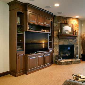 Door style: Chesapeake | Species: Cherry | Finish: Pecan with Ebony glaze