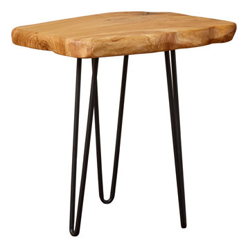 Cedar Roots 3 Leg Coffee Table, Cedar, 15.5"x19"x21"