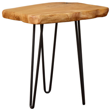 Cedar Roots 3 Leg Coffee Table, Cedar, 15.5"x19"x21"