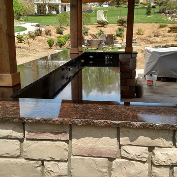 Tan Brown Chestnut Outdoor Kitchen