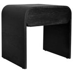 Meridian Furniture - Meridian Furniture Cresthill Nightstand, Black Oak Wood - Bring midcentury design elements to life in your bedroom space with this Cresthill nightstand. This lovely piece grabs attention immediately with its stark black brushed oak finish and its minimalist lines with their curved slant. This nightstand is made from solid black oak wood for amazing durability and long-lasting service life. A single drawer keeps everything you need handy and within easy reach beside your bed.