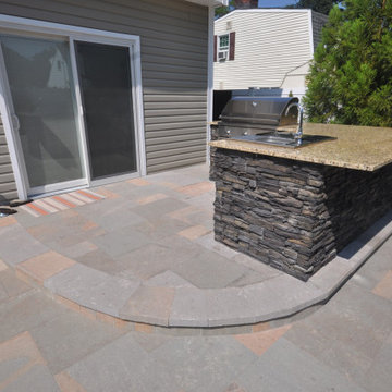 Porphyry Pavers and Copings installed in Massapequa Park NY 11762.