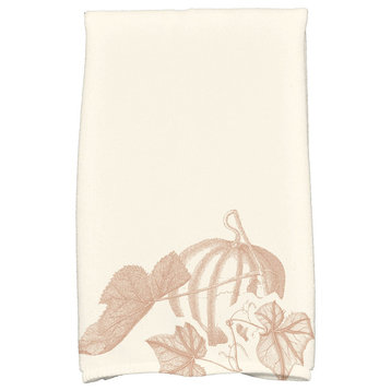 Stagecoach Holiday Floral Print Kitchen Towel, Taupe