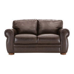 Marsala Leather Loveseat - Loveseats
