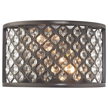 Genevieve 2 Light Wall Sconce, Oil Rubbed Bronze