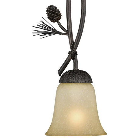 Roseto VXP24825 Michael 6"W Mini Pendant - Black Walnut