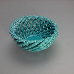 cesto de ceramica turquesa - Decorative Bowls
