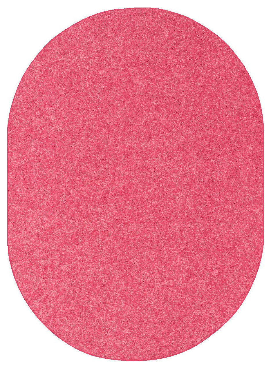 American Bright Solid Color Area Rugs, Pink, 7' x 9' Oval ...