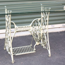 Vintage Table-Converted from 1915 Singer Frame - Side Tables And End Tables