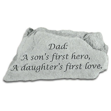 "Dad: A Son's First Hero" Garden Stone