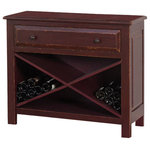 Sunny Designs - Accent Chest With Wine Storage - The Accent Chest With Wine Storage stores serveware and your most valued bottles of wine in handsome style. Crafted from mahogany solids and veneers with a distressed finish, this piece adds instant character to your design. Traditional country style finds new life in this modern heirloom piece from the Sunny Designs, Inc. collection.