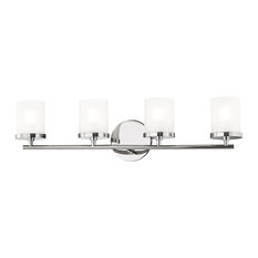 Mitzi H239304 Ryan 4 Light 24-3/4"W Bathroom Vanity Light - Polished Nickel