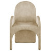 Summer Velvet Upholstered Dining Arm Chair (Set of 2), Beige, Arm Chair