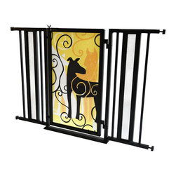 Fusion Gates - Fusion Gate with Limited Edition Dream Dog Design, Black, 36"-52" - Dog Gates