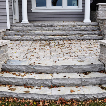 Brussels Block, Calico Steps, & Limestone Coping