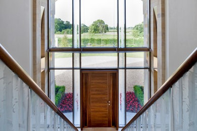 Inspiration for a medium sized contemporary straight staircase in Other.