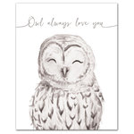 Designs Direct Creative Group - Owl Always Love You 16x20 Canvas Wall Art - Instant charm, refresh your space with a unique piece of artwork that has been designed, printed, and assembled in the USA. Digitally printed on demand with custom-developed inks, this design displays vibrant colors proven not to fade over extended periods of time. The result is a stunning piece of wall art you will love.