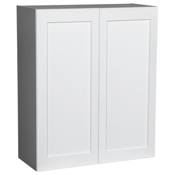 30 x 36 Wall Cabinet-Double Door-with Shaker White Matte door
