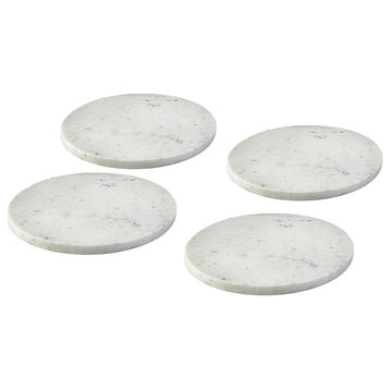 Marble Collection, 12" Round Marble Tray - Pack of 4