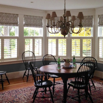 Cafe Shutters with Roman Shades
