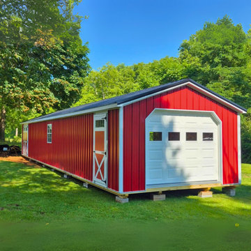 14×56 A-Frame Shed Delivered In Ivanhoe VA