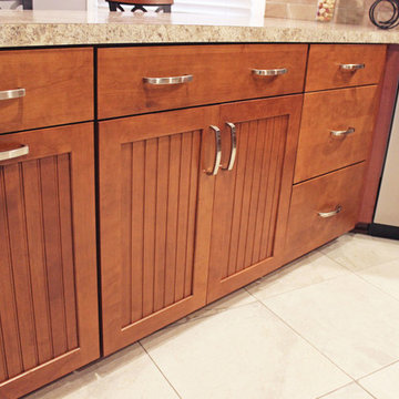 Maple Cabinets with Beige Laminate Countertops ~ Strongsville, OH