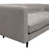 Annabelle 80" Gray Fabric Sofa with Black Wood Legs