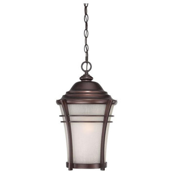 Vero Collection Hanging Lantern 1-Light Outdoor Architectural Bronze Light Fixtu