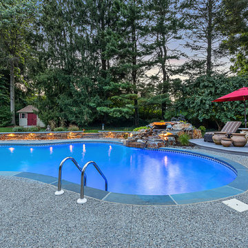 Exposed Aggregate Pool Patio